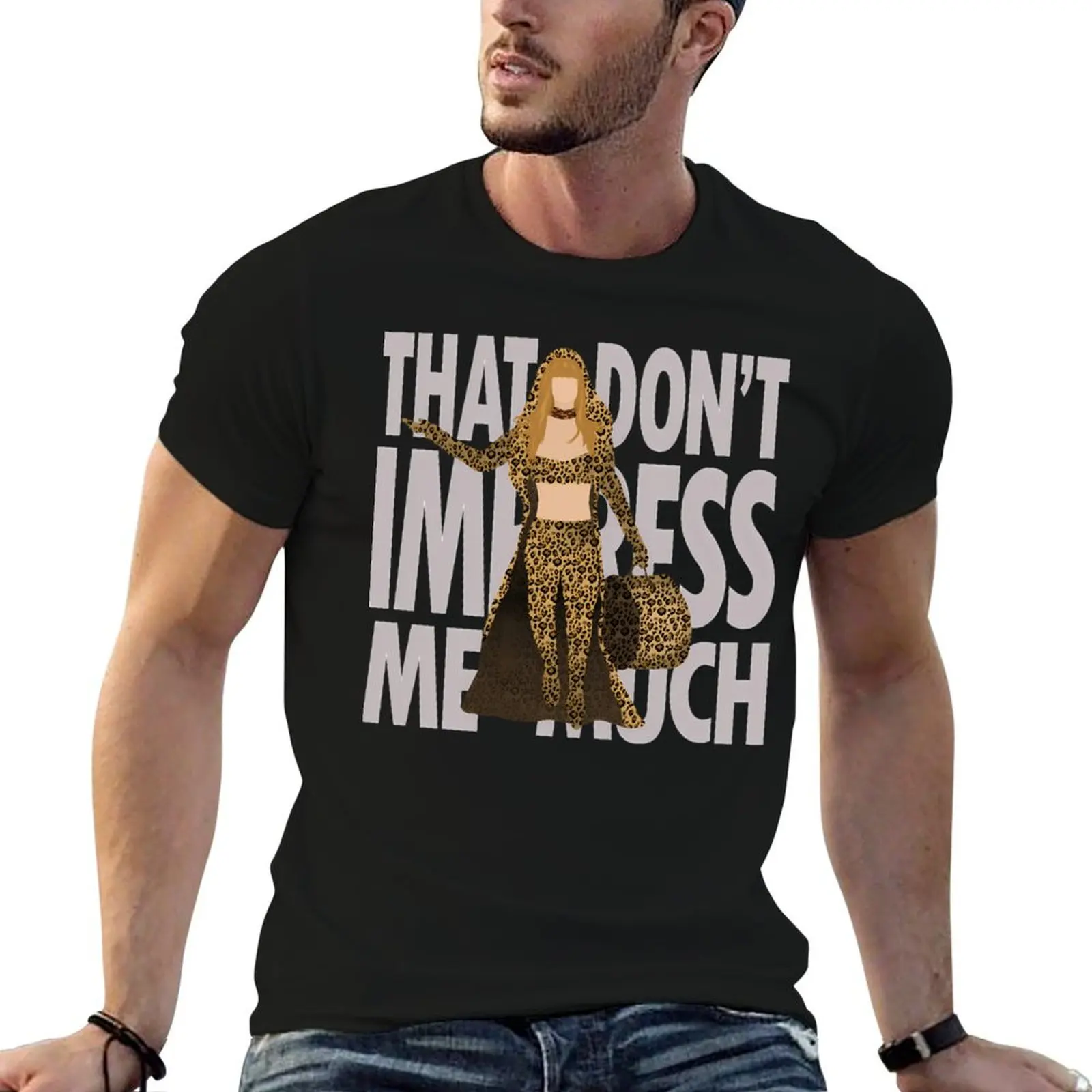 

man shirts T-Shirt plain man Shania graphic for t-shirt Me - That t Don'T package Impress black Much cotton