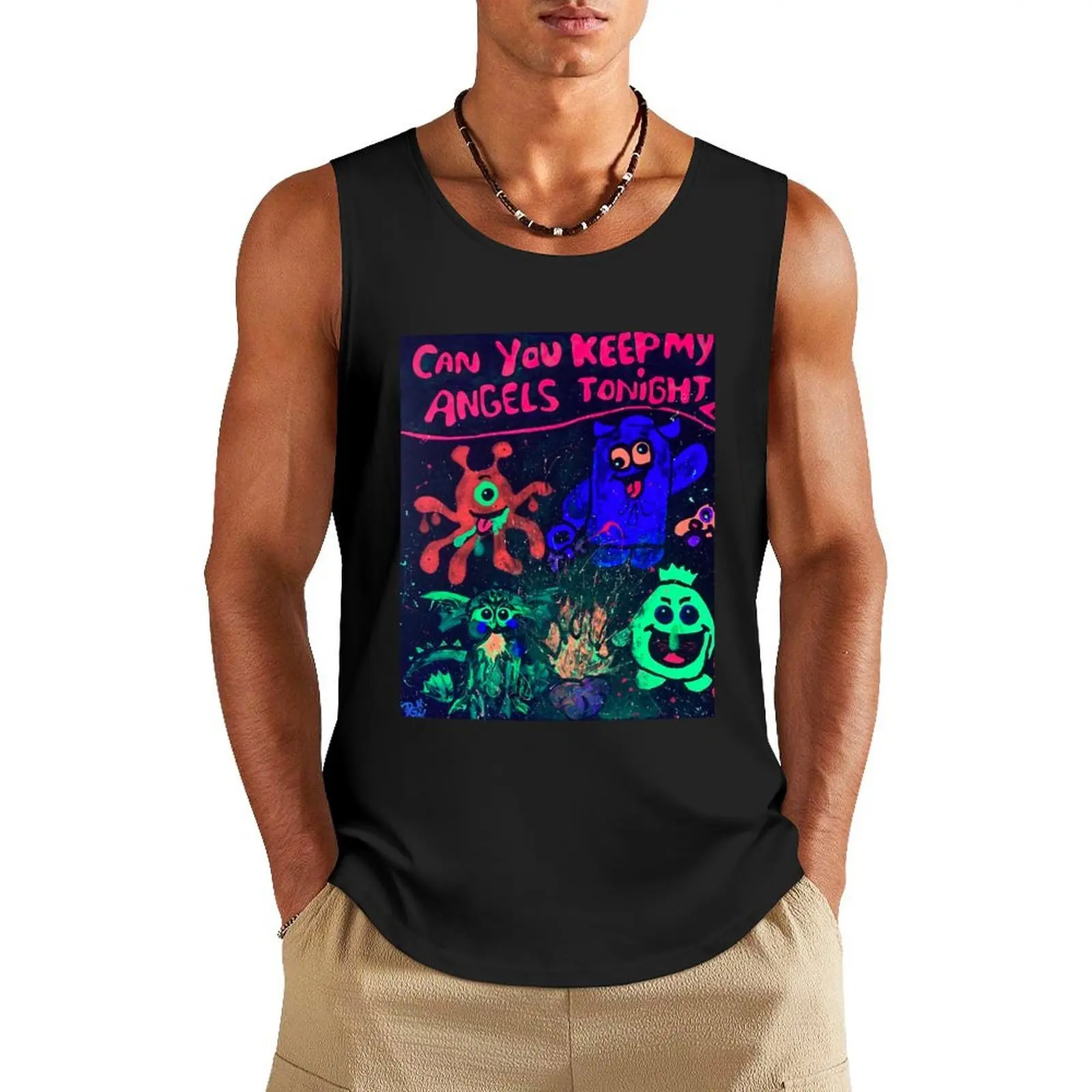 

LITTLE ANGELS Little Monsters Joke for Parents Tank Top basketball anime gym sleeveless gym shirts male