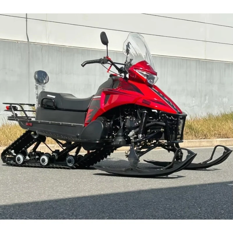 300cc 4 Stroke Gas Snowmobile All Steel Frame 2 Seater Touring Trail Snow Sled Winter All Terrain Outdoor Tracked Vehicle