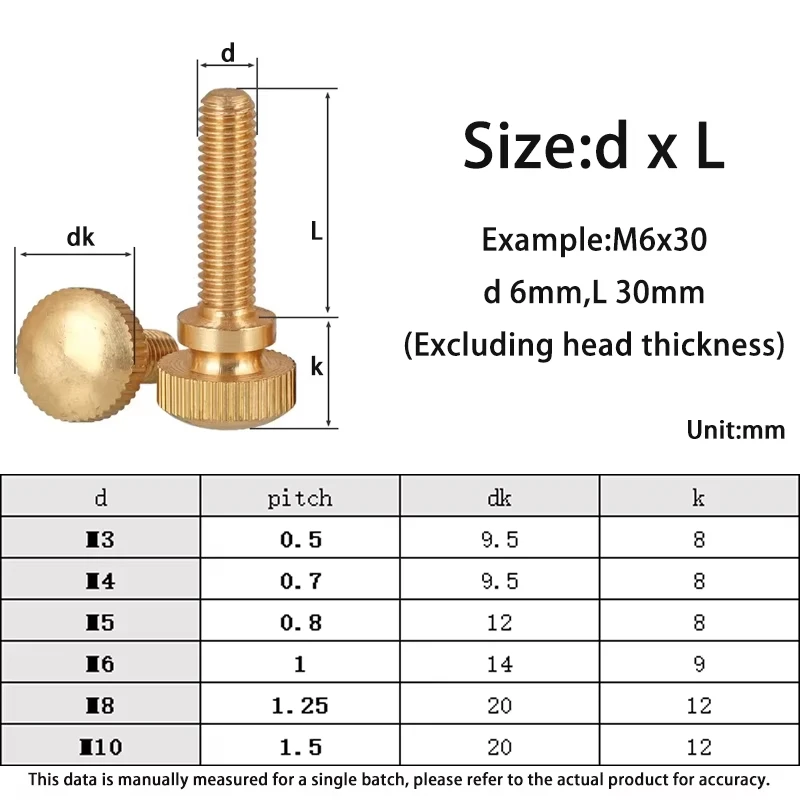 Brass Steps High Head Knurled Hand Screw M3 M4 M5 M6 M8 M10 Double Layer Computer Case Pure Copper Catapult Copper Bolt