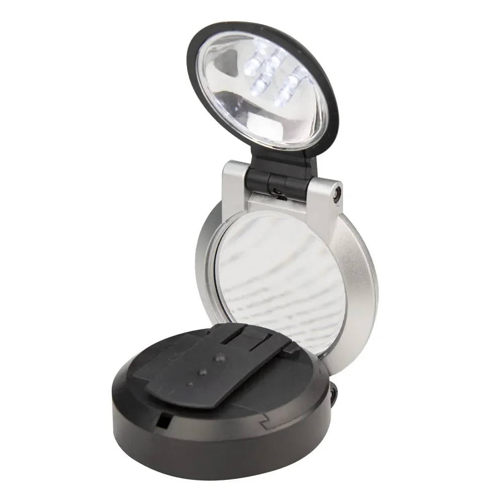 Lupa plegable iluminada de bolsillo 3X con luz LED, reparación de relojes, lupa multifuncional