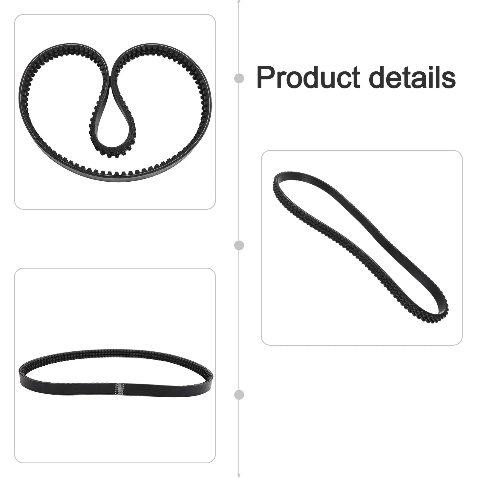 

Приводной ремень 6736775 для мини-погрузчиков Bobcat T140, T180, T190, 753, 763, 773, совместимый с двигателем V2203, для тяжелой техники