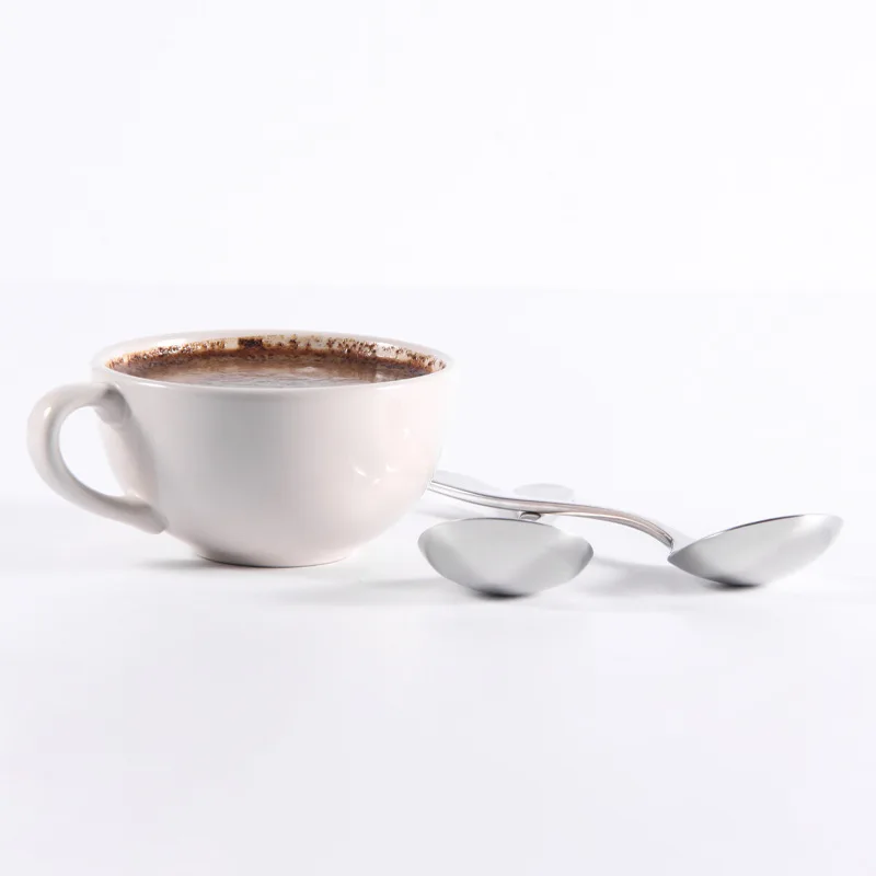 Coffee Spoon Coffee Cup Measuring Spoon Stainless Steel Tasting Spoon Barista Evaluation Round Long Handle Spoon Kitchen