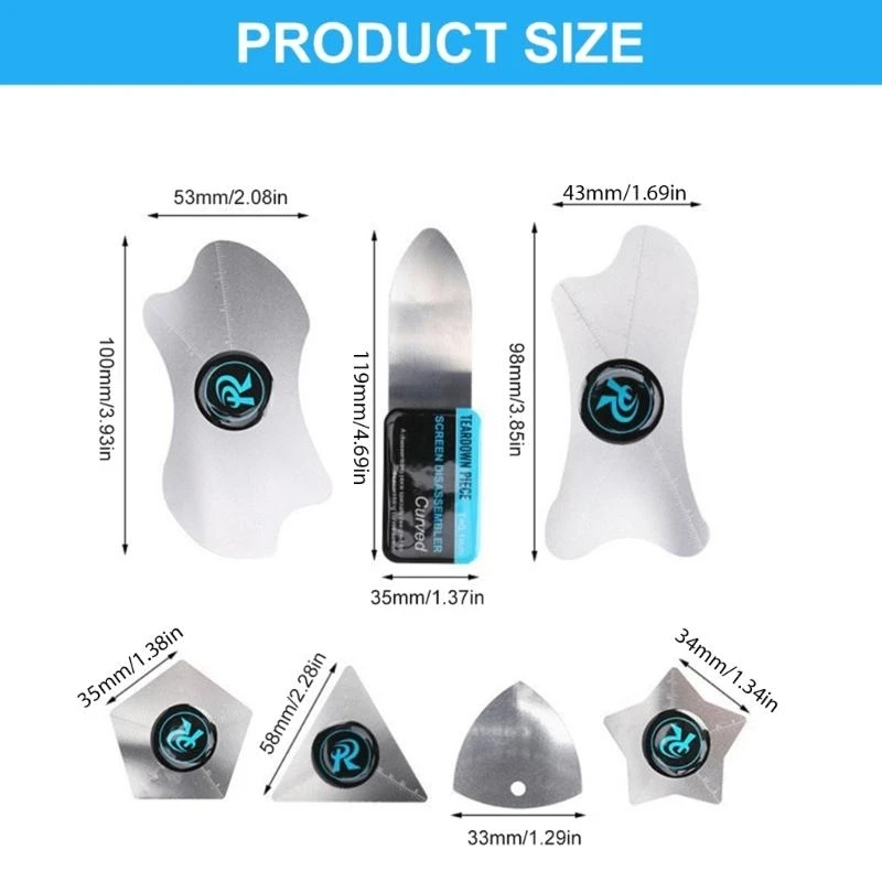 Professional Steel Curved Spudger Pry Blade Repair Opening Tool Tablet Screen Battery Opening Tool