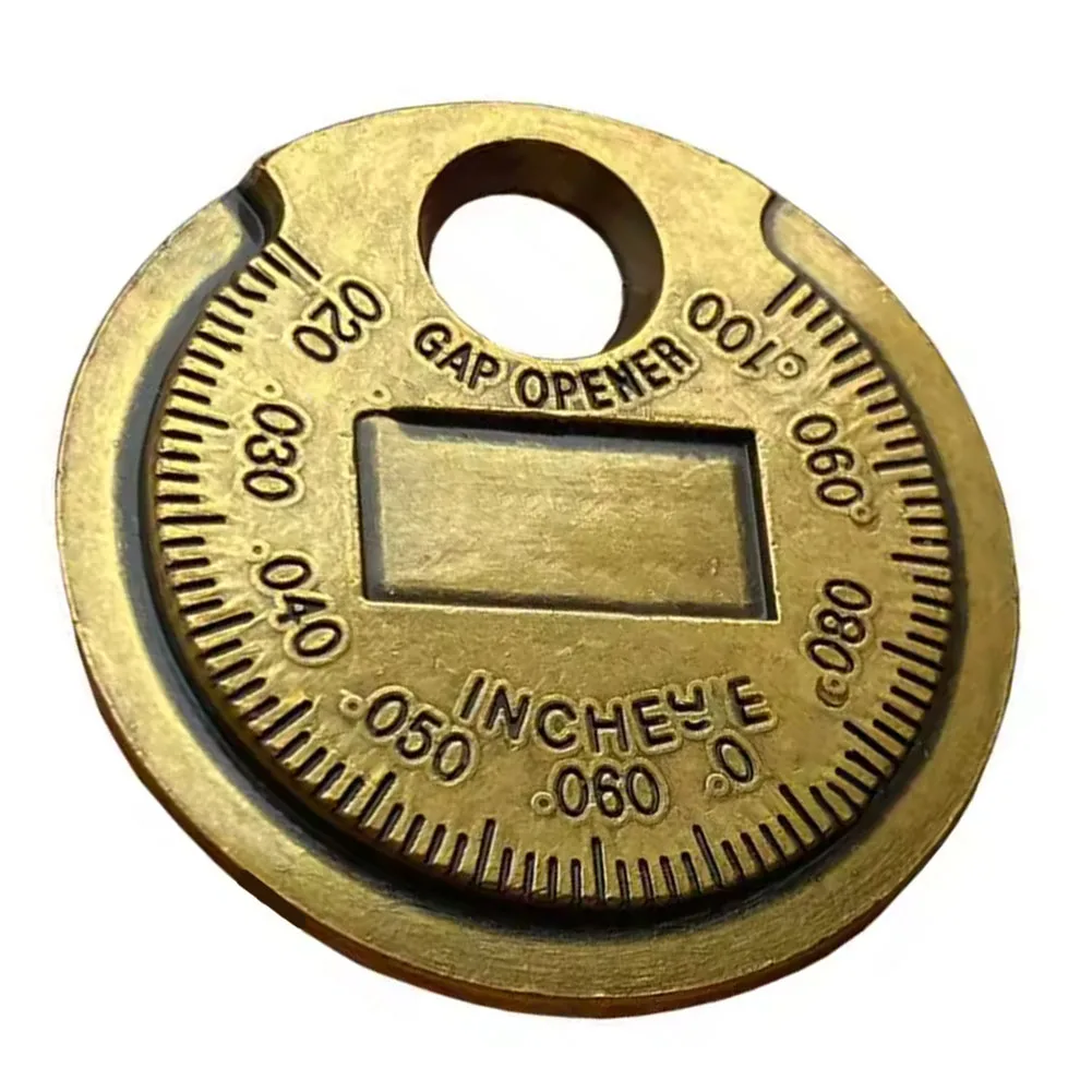 코인형 스파크 플러그 갭 측정기 0.6-2.4mm 0.02-0.10 인치 스파크 플러그 갭 게이지 측정 도구