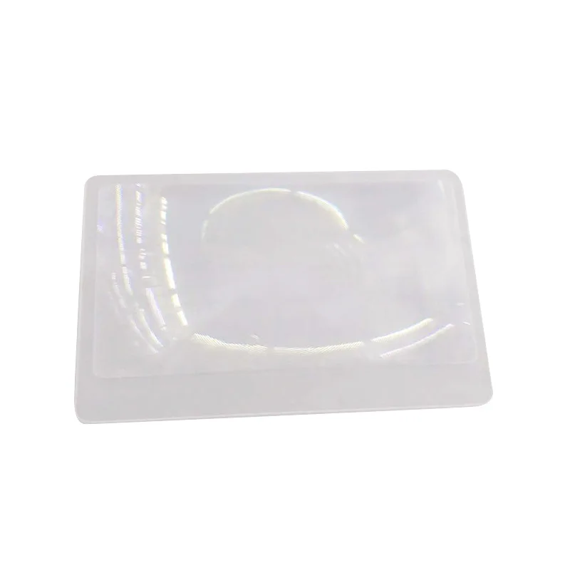 Lupa Plástica Transparente Lente de Lupa 3x Lupa do Cartão de Crédito Bolso da Carteira Fresnel Lido