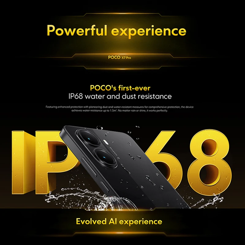 الإصدار العالمي للهاتف الذكي POCO X7 Pro الأبعاد 8400-Ultra 6000mAh 90W HyperCharge 6.67 بوصة شاشة AMOLED Xiaomi HyperOS 2 NFC