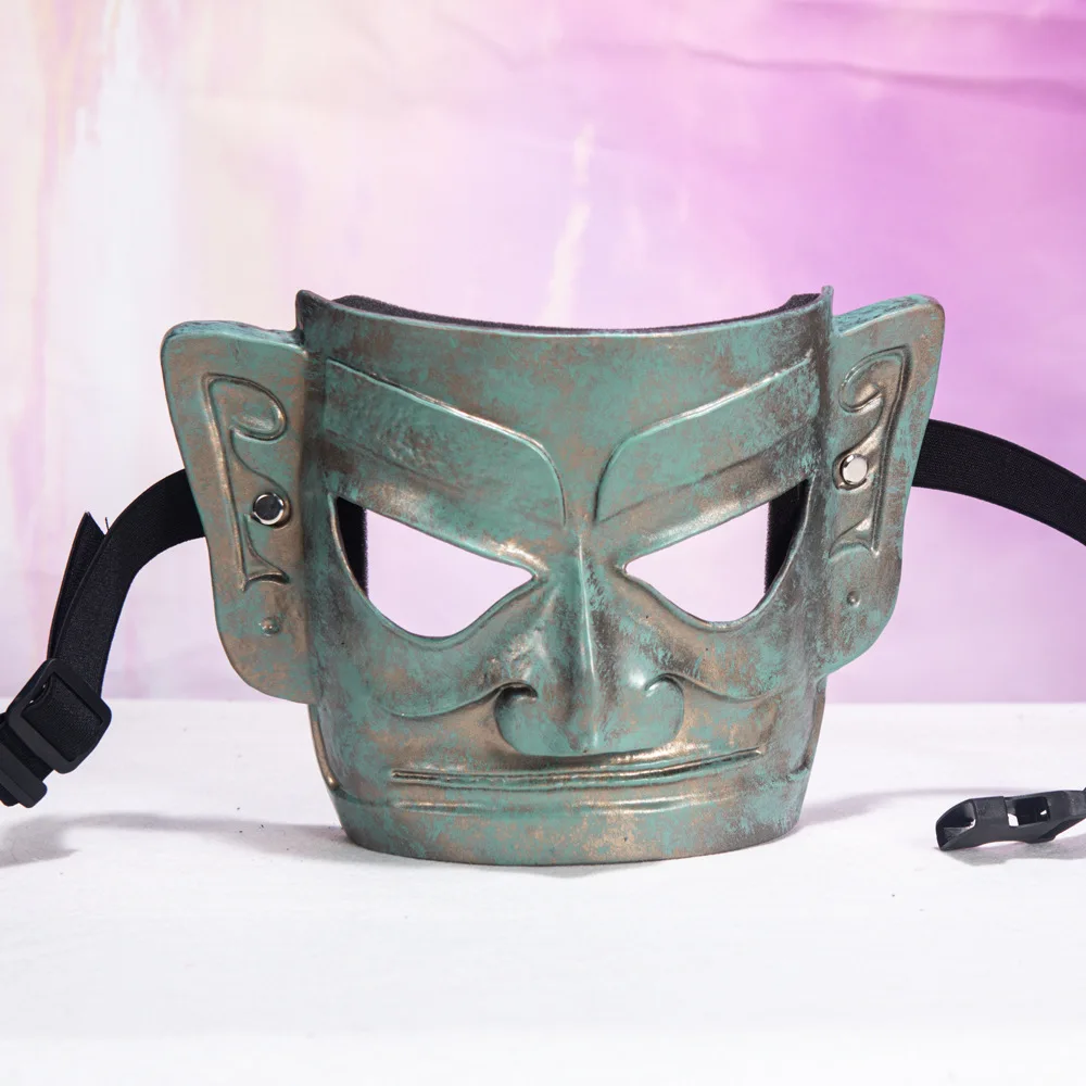 Funny Retro Simulation Ancient Chinese Facial Masks High-end Resin Party Cosplay Performance Props