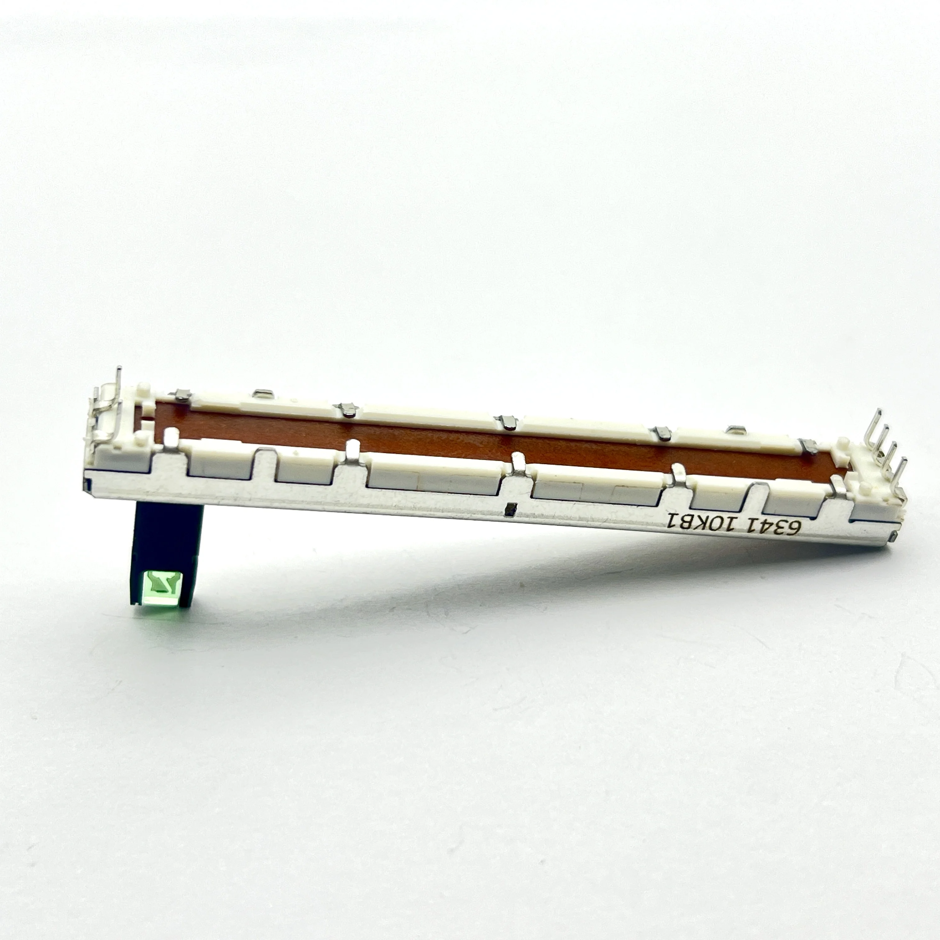 1pcs B-ultrasound Taiwan Fuhua 75mm straight slide potentiometer B10K with center detent green indicator shaft length 0mm