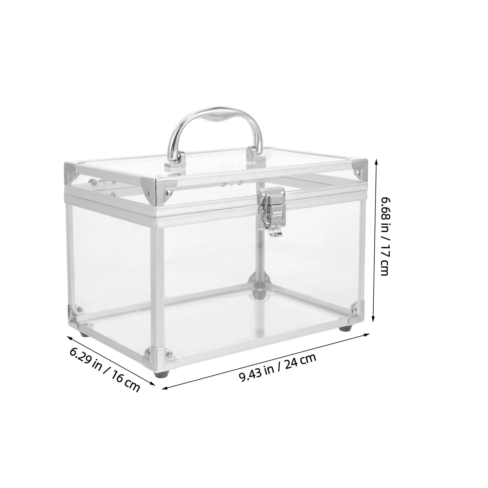 Cd Storage Box Dvd Storage Container Portable Cd Holder with Handle Clear Lid Space Saving Disc Organizer for Music Movies