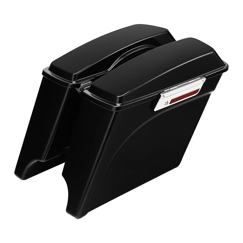 

Motorcycle 5" Extended Saddlebags Saddle Bags Lids Fit For Harley Touring Road King Street Glide 1993-2013