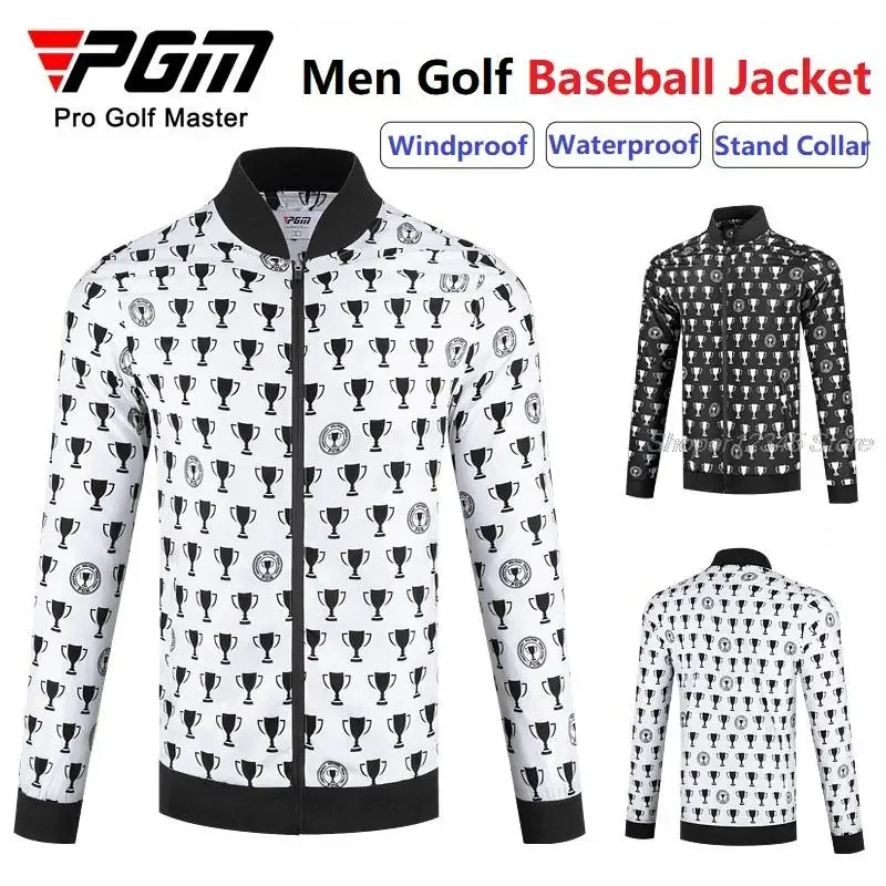 Men Sports Jacket Golf Clothing Male Windproof Baseball Jacket Men\'S Stand Collar Coats Long-Sleeved Full Zipper Windbreaker