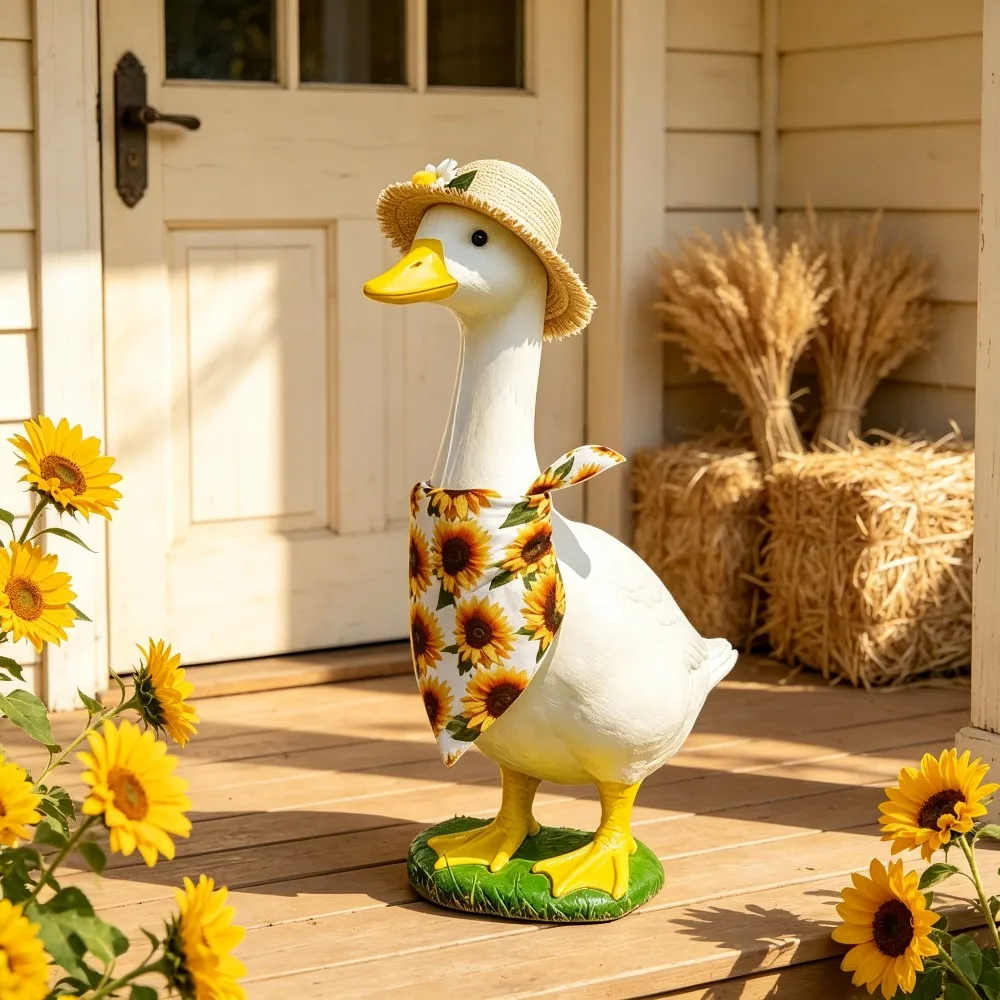 Rustic Costume Outfit Set for Porch Goose Outdoor Courtyard Holiday Atmosphere Prop No Attached Goose Figurine