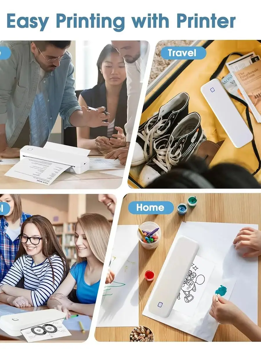 Marklife – przenośna drukarka termiczna do etykiet D210, mini drukarka do tworzenia wzorów tatuaży, bezprzewodowa, łączna przez Bluetooth, idealna do użytku w szkole, biurze lub małym — Zdjęcie 2 z 2