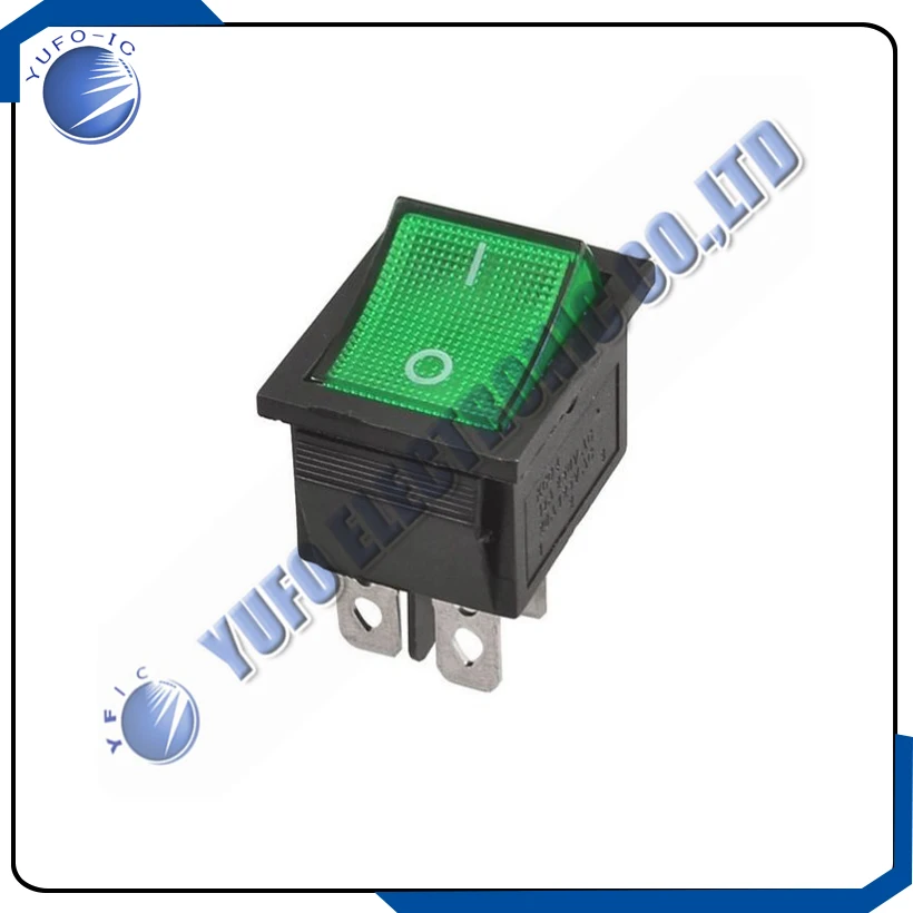 Free Shipping 5PCS Car Motorcycle KCD4 DPST ON/OFF 4 Pin Rocker Boat Switch