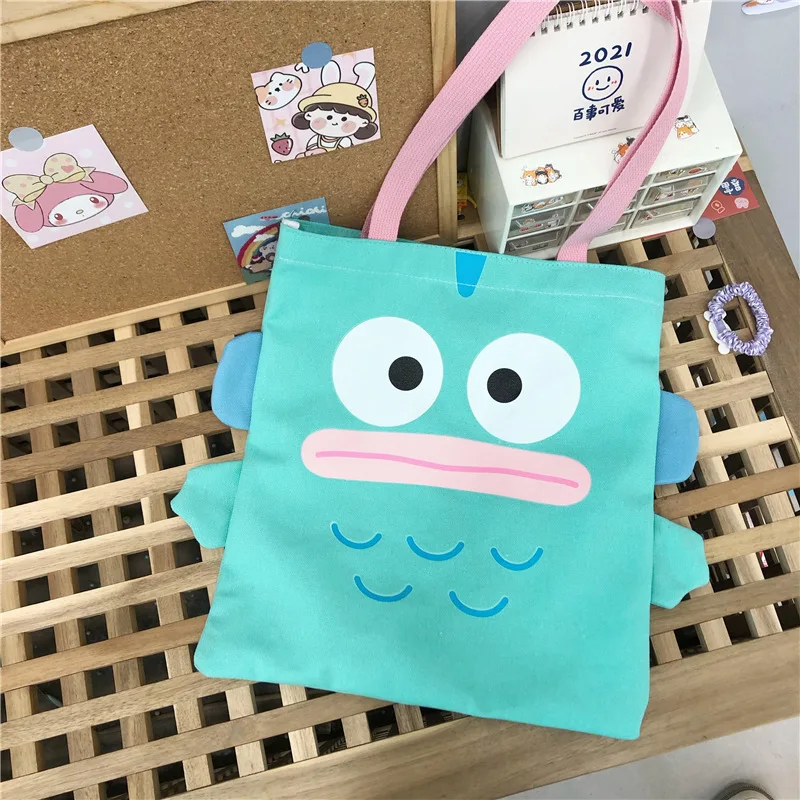 

Lovely Cartoon Modeling Women's Canvas Shopping Bag Eco-Friendly Lolita Outdoor Fashion Daily Wear Portable Kawaii Tote Bag