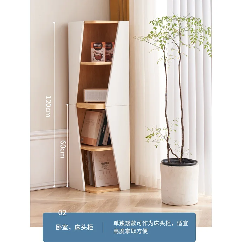 Corner Cabinet Bookshelf Crooked Entrance Bookcase Shelf Corner Creative Triangle