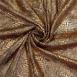 1 Yard Gold Snake Skin Texture Faux Leather Fabric 62.2inch Width Gilding Polyester Fabric Shiny Snake Skin Fabric for Sewing
