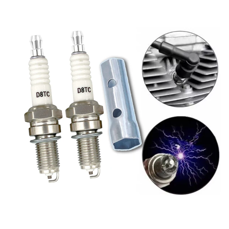 

Motorcycle Spark Plug D8TC/MRD8EA For Vertical Engine CG Series 125/150cc 200cc 250cc Off-road Vehicle Motorcycle nickel alloy