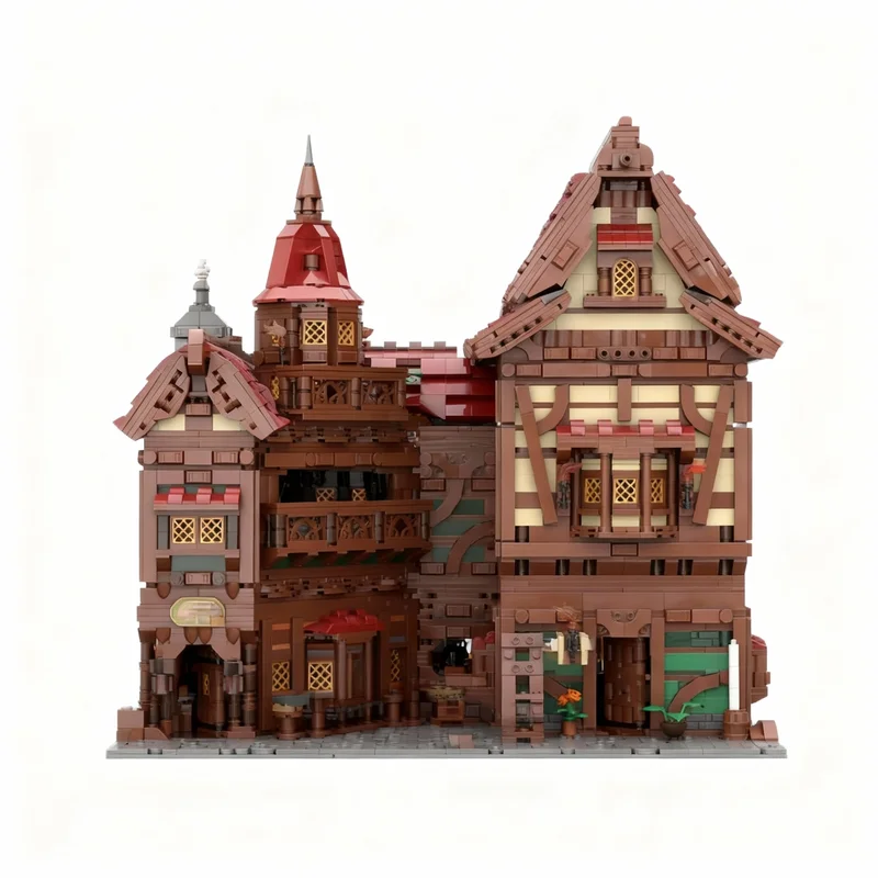 6331pcs MOC MEDIEVAL MODULAR SERIES 1 - THE ARTISAN'S HAVEN Castle Model Building Blocks Construction Art Education Display