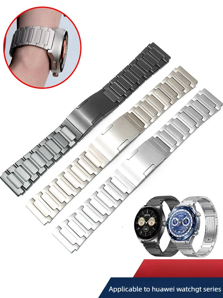 

Ремешок из нержавеющей стали для Huawei GT6 Watch5 4 3 2 Porsche Buds Extraordinary Master, быстросъемный браслет