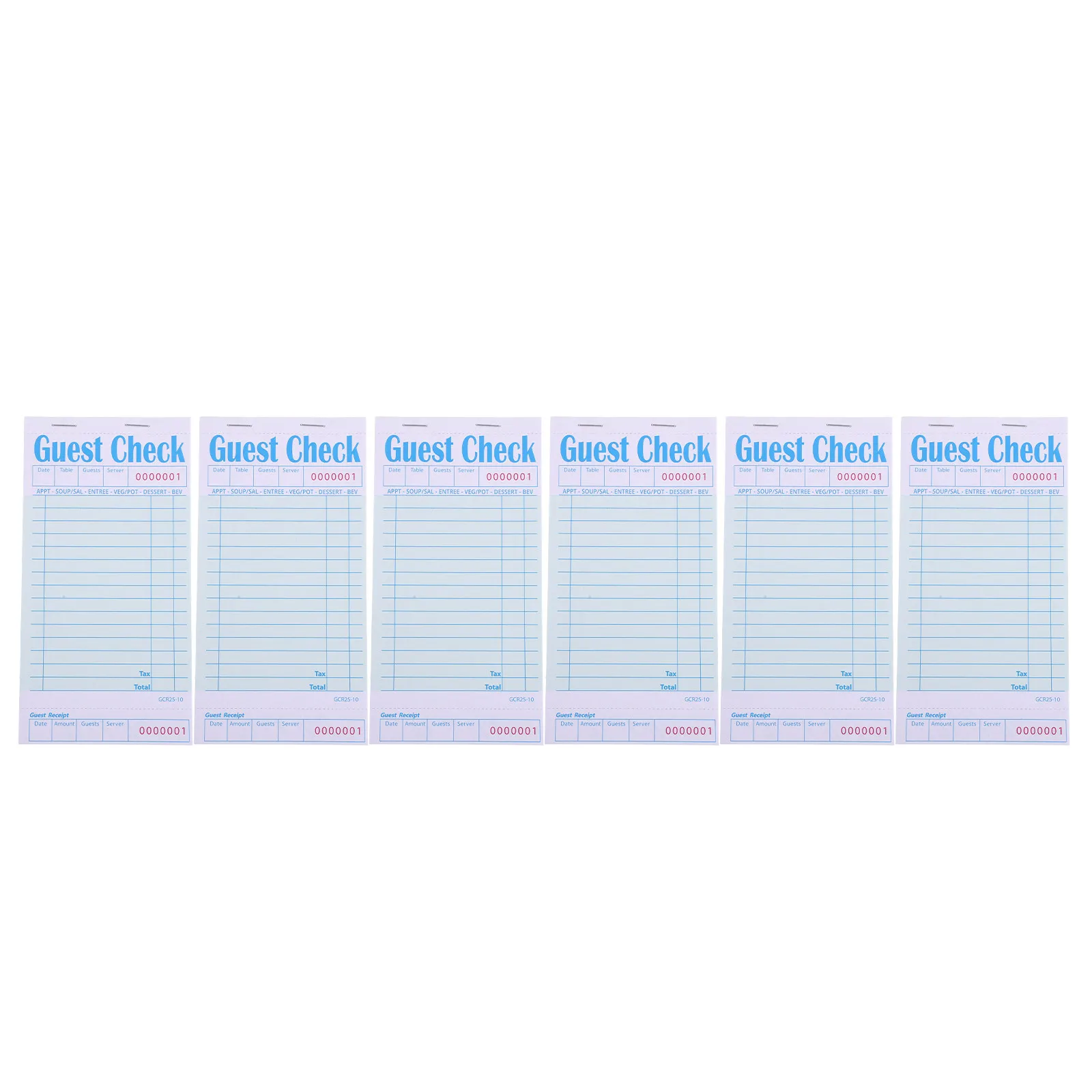 6Pcs Books for Servers Restaurant Order Pads Waitress Notepad Food Receipt Book for Busy Restaurants