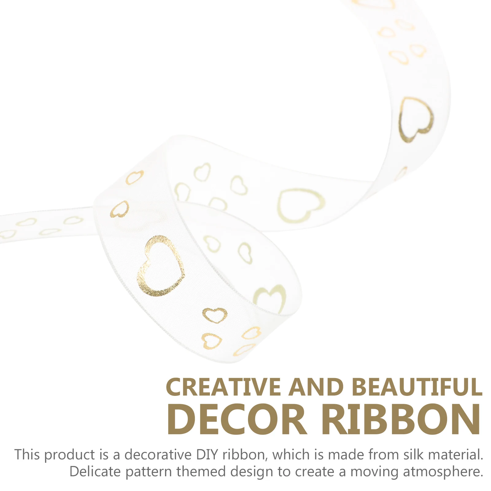 

1 Roll 100% Silk Cuttable Wear-Resistant Festival -Function Package Ribbon Diy Gift Accessory Lovely Decorative
