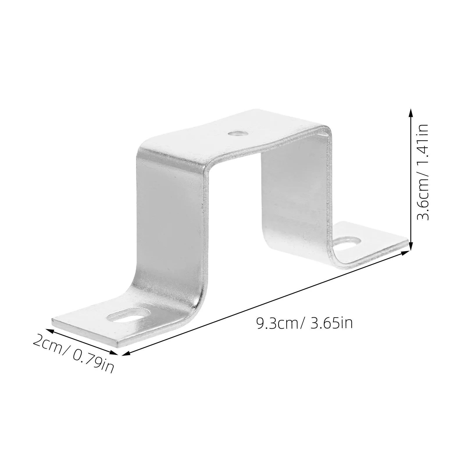 4Pcs Copper U-Shaped Rail Bracket Flat Bracket Rail Rack Universal Mounting Clamp for Bed Beam Deck Fence Post Tie