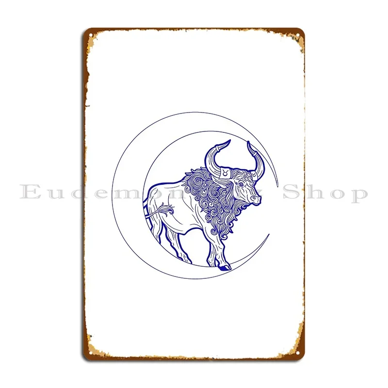 Cartel de Metal de Taurus, impresión de Club, fiesta, hogar, placa de pared, cartel de estaño