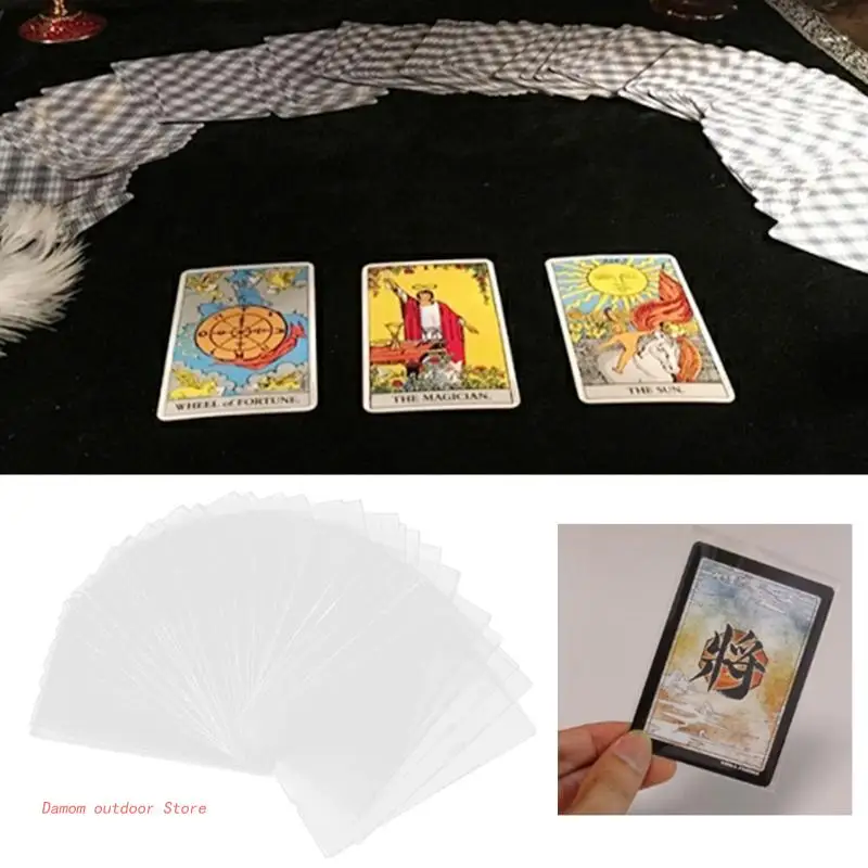 100Pcs Top Loader Cards Collection Holders Tarot PP Trading Sleeves Waterproof Clear Protectors Transparent Baseball Game