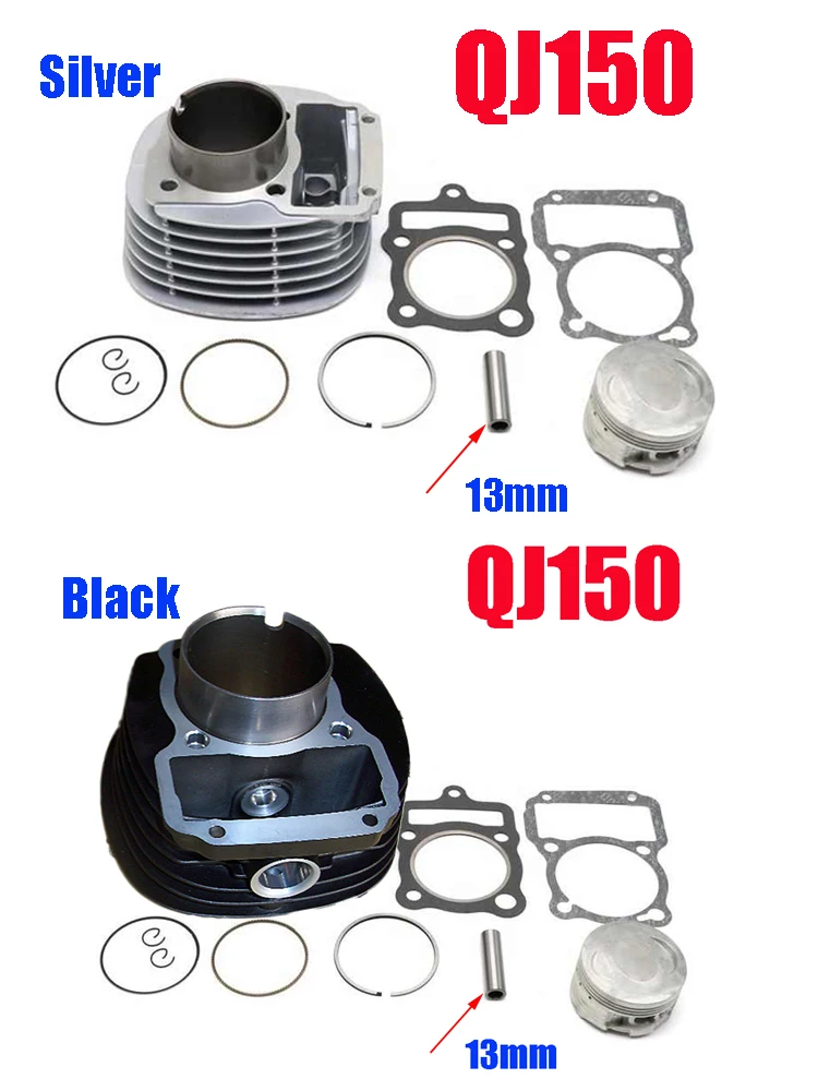 Motorcycle Cylinder Kit for QJmotor Suzuki Keeway Jingcheng Haojue for QJ150 GS150 CG150 HJ150 Engine Cylinder Piston Ring Set