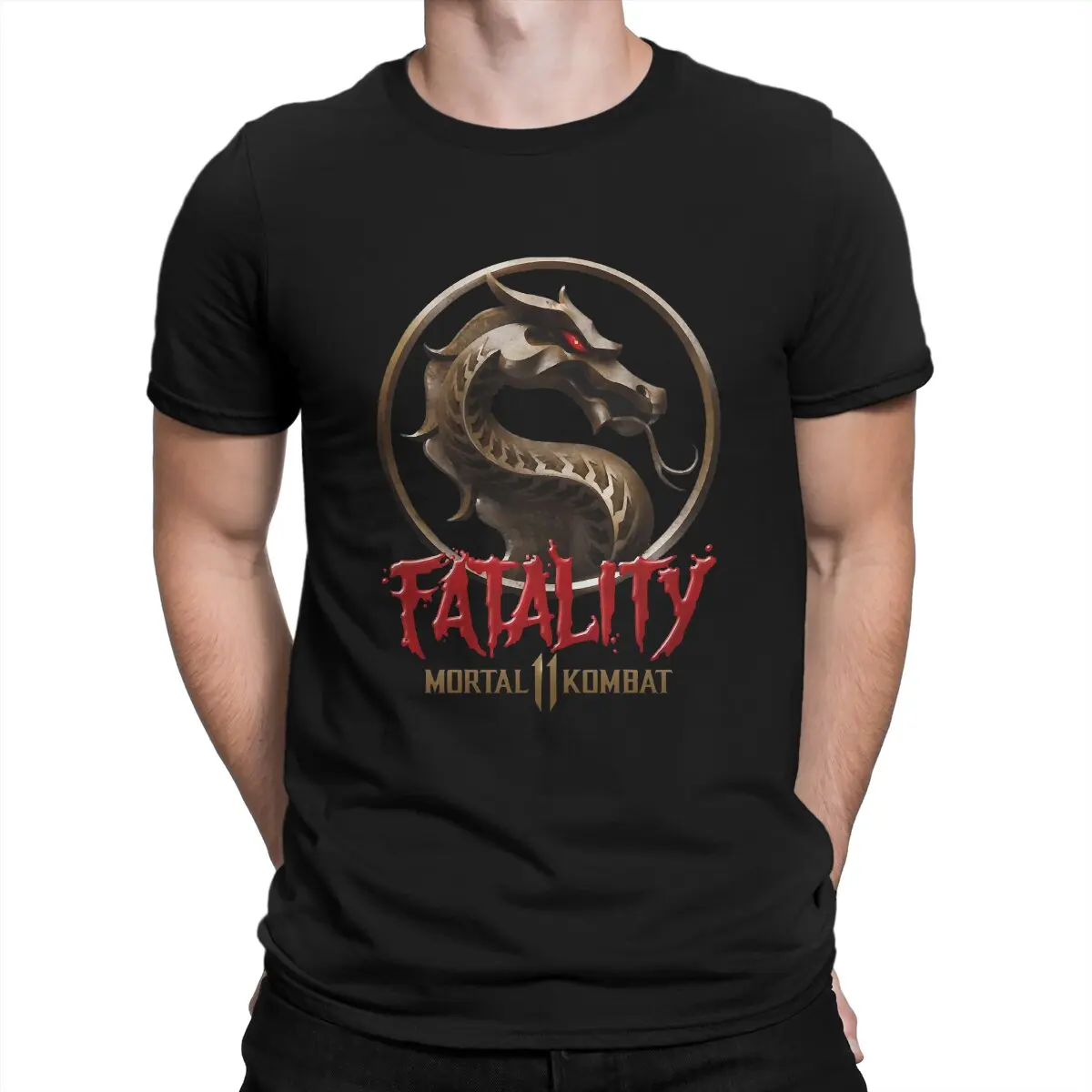 Men's T-Shirt Mortal Kombat Merch Crazy Cotton Tees Short Sleeve NetherRealm's Fighting Game T Shirt Round Collar Tops