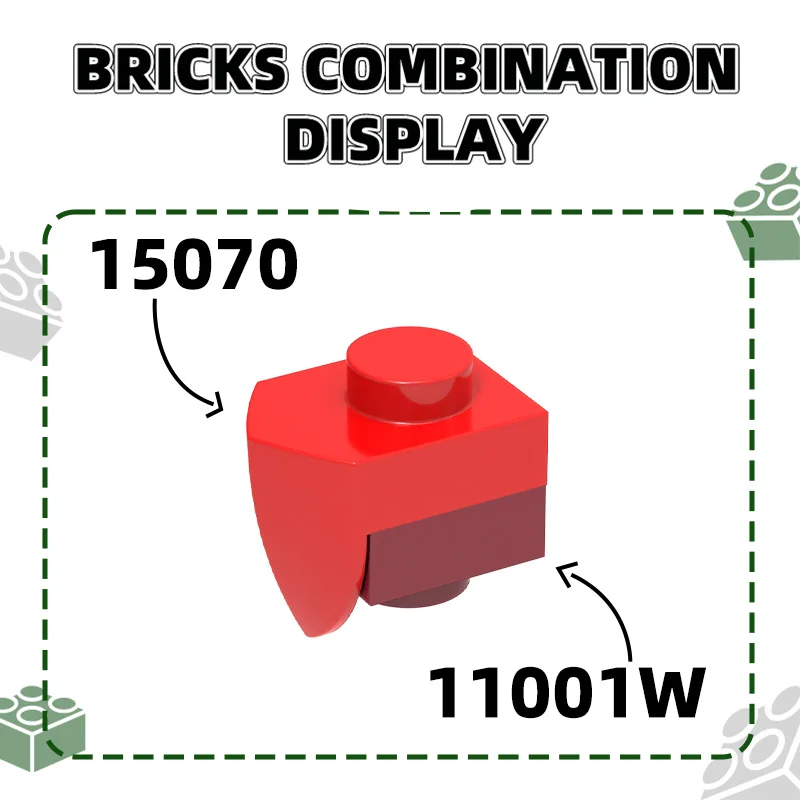 Wange 549Pcs/lot 3024W 1x1 Double Cylinder Block Moc Color Accessories Compatible with Brick DIY Children\'s Toy S1355