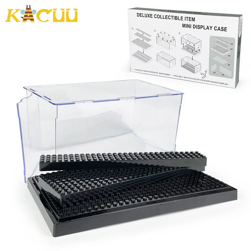 Présentoir de figurines anti-poussière de grande taille, vitrine pour Collection de modèles, blocs de construction, boîte d'exposition, jouet en brique pour enfants et adultes