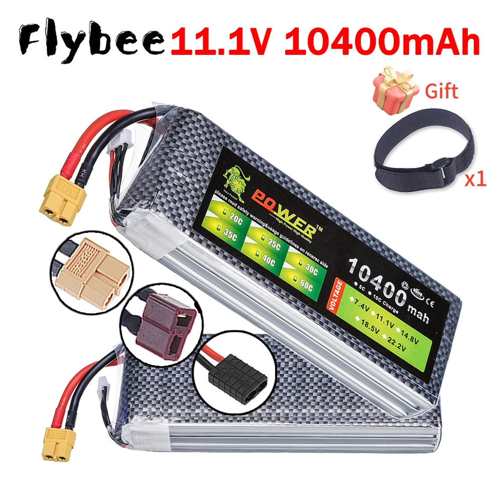 

1 шт. 3S 10400 мАч Lipo аккумулятор 11,1 В 40C с разъемом XT60 TRX T для радиоуправляемого самолета RC Модель автомобиля Дрон FPV Модель гоночного грузовика