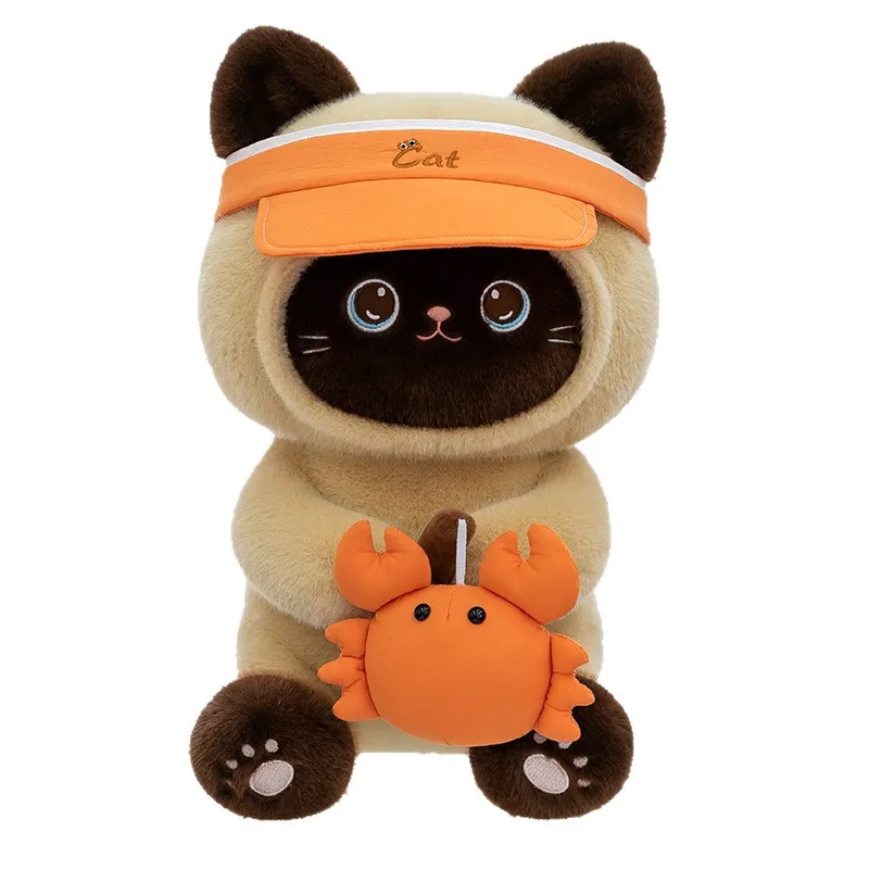 재미있는 탐욕스러운 낚시 고양이 인형 - 귀여운 봉제 인형, 편안한 포옹 인형, 그/그녀를 위한 완벽한 생일 선물