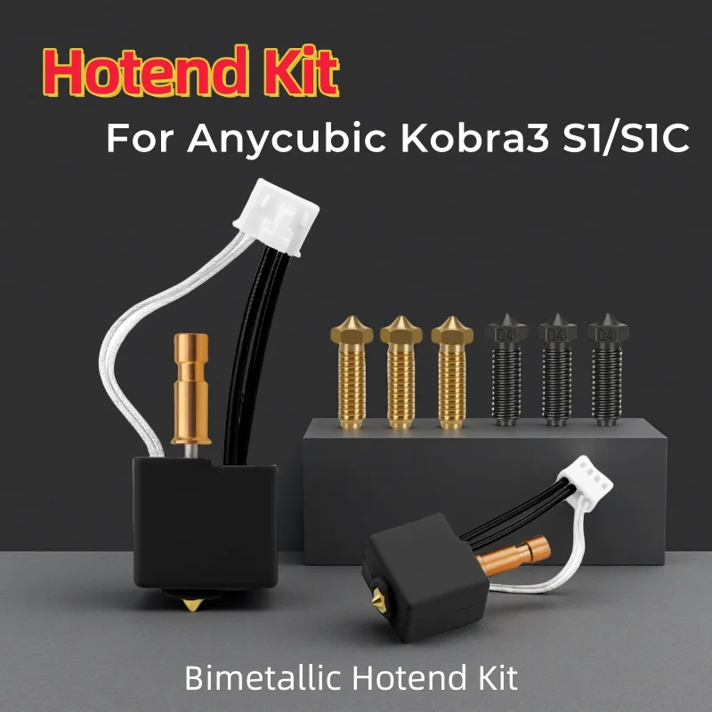 Upgrade Bimetall-Hotend-Kit für Anycubic Kobra S1 OT-End-Kit Bi-Metall-Heatbreak Kobra S1 Düse Druckkopf S1C Zubehör – Detail 1