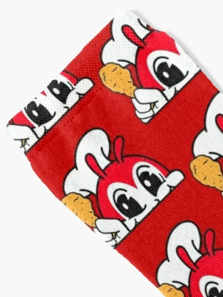 JOLLIBEE PEEKING CUTE CHICKEN JOY FILIPINO STICKER Socks Soccer fashionable gym gifts Male Socks Women's