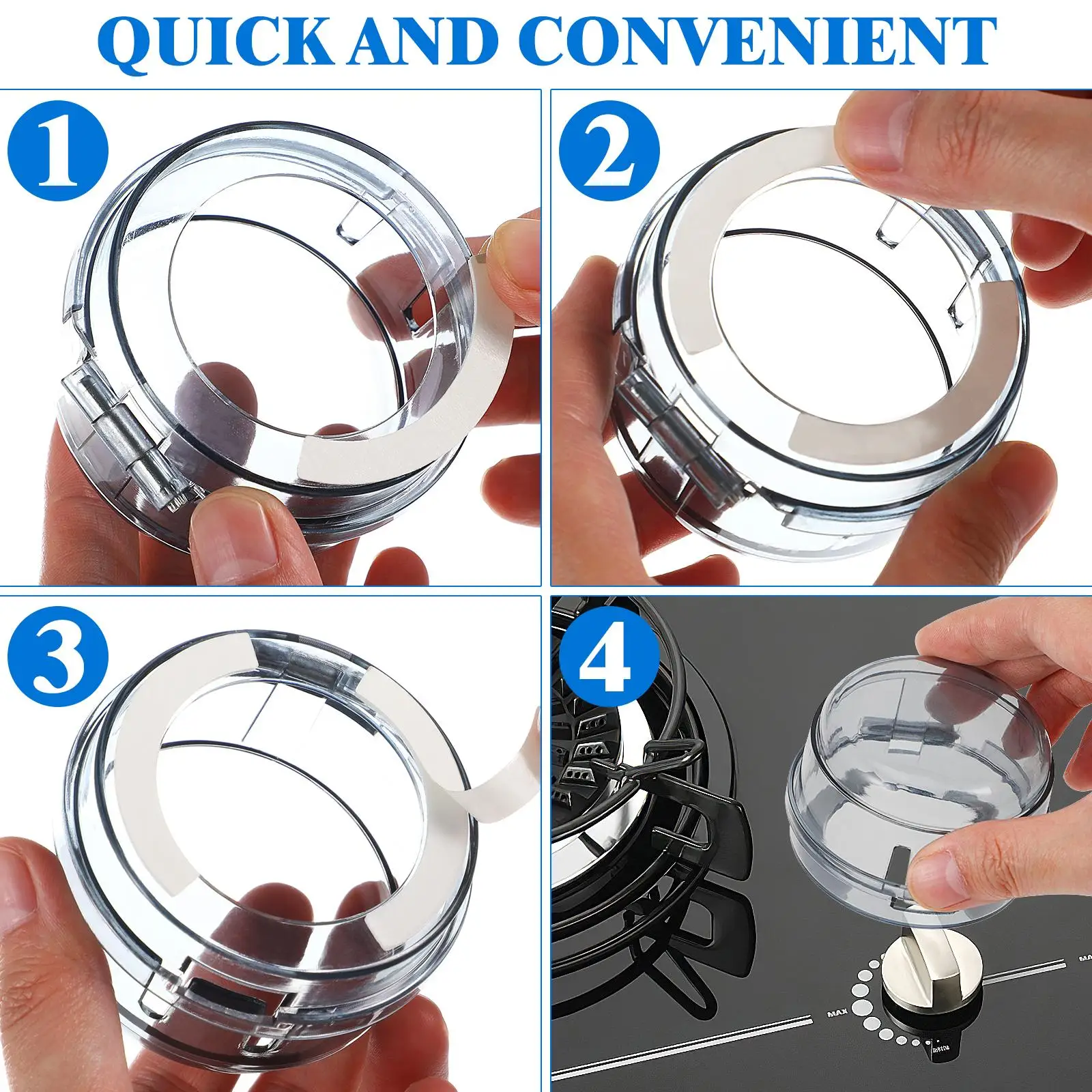 4 قطع من غطاء مقبض الباب للأطفال الصغار، حقيبة ضغط لموقد الغاز، أغطية فرن لسلامة الأطفال، حافظة رمادية