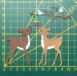 Christmas Deers Deer Metal Cutting Dies Birds Stencils Diy Scrapbooking  Cut  Die