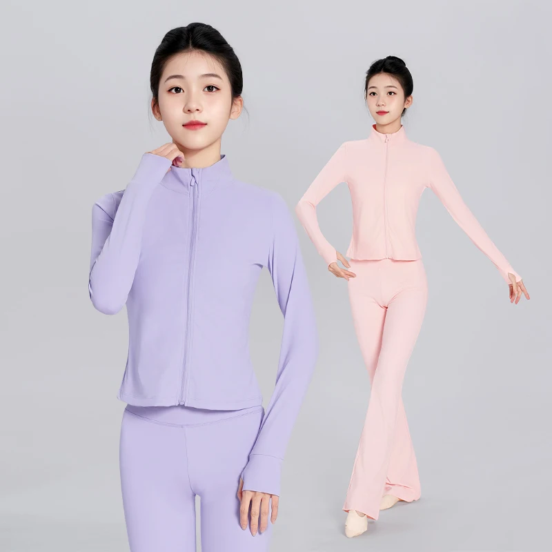 Ensembles de danse de Ballet pour adolescentes, Costumes pour enfants, manteau à manches longues, tenues de danse, costume séparé, hauts et pantalons de danse d'automne et d'hiver
