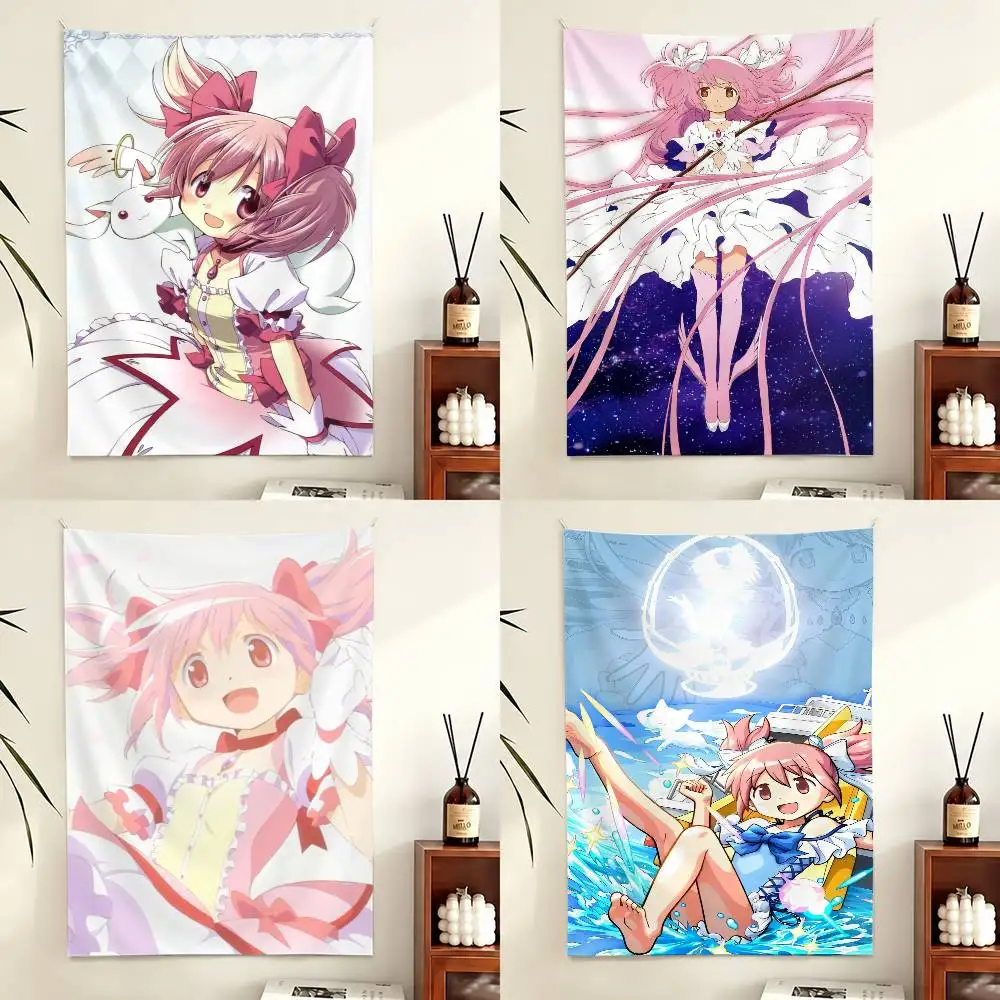 P-Puella M-Magi Madoka M-Magica Tapestry Background Hanging Cloth Bedroom Room Decor Aesthetic Tapestry Wall Party