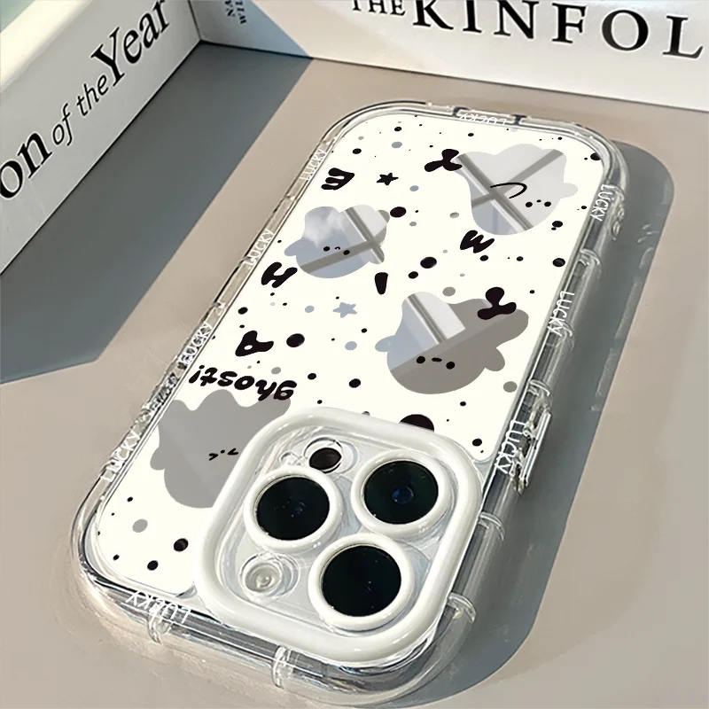 Niedliche Hasenohren Air Cushion Spiegel Handyhülle für iPhone 17 15 14 16 Pro Max 13 12 11 Pro XR XS 7 8 Plus 17Air Süße Mädchenhülle – Detail 1