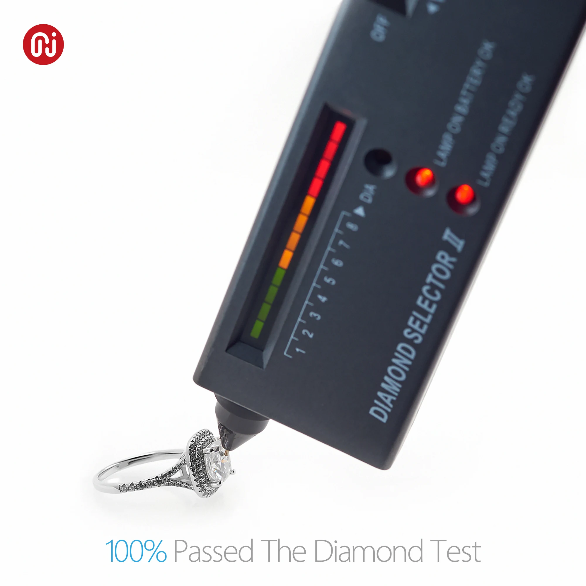 GIGAJEWE 2.5ct D اللون وسادة 18K الذهب الأبيض مطلي 925 الفضة مويسانيتي رائع خاتم الخطوبة مخلب إعداد فتاة النساء هدية