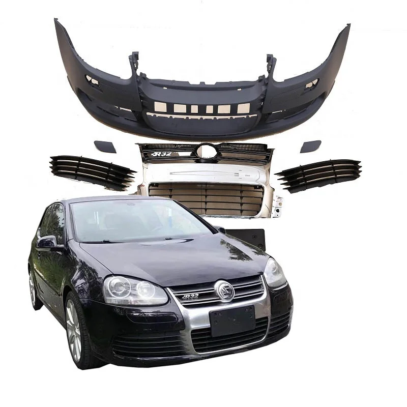 

High Quality Auto Part R32 PP Auto Car Grill With Front Bumper for VW Golf 5 GTI 2005-2010 Bodykit