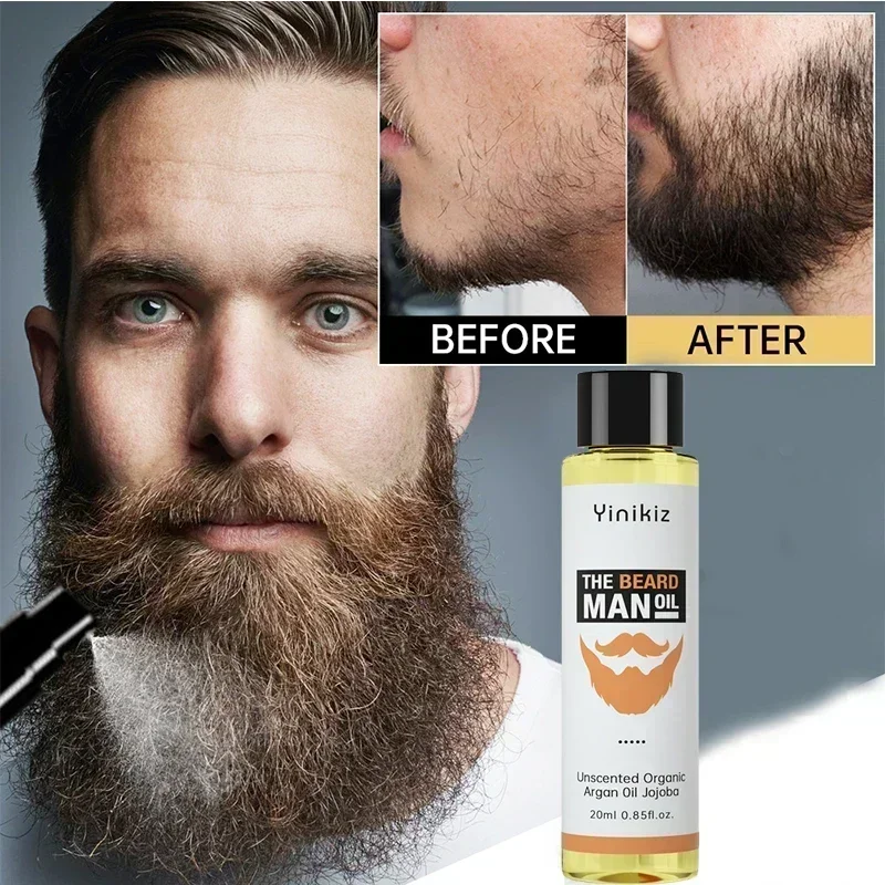 Beard Growth Oil for Men Hair Growth Products Thickener Nourishing Beard Grooming Treatment Beard Care Hair Loss Product