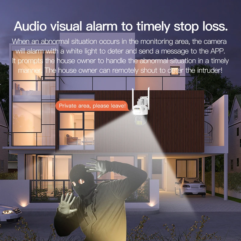 Vstarcam CS663DR 2MP 1080P Dual Lens  PTZ IP Dome Camera AI Humanoid Detection Full Color Security CCTV Intercom Baby Monitor