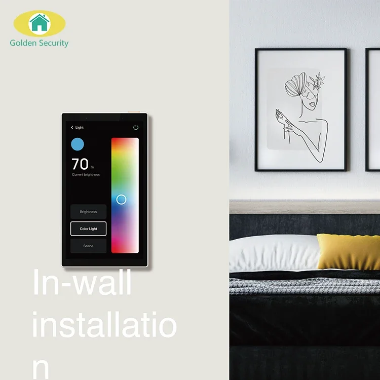 2025 Smart Home 5 بوصة تعمل باللمس لوحة تحكم المنزل الذكي مع التحكم الصوتي Alexa المدمج ومفتاح عصابة