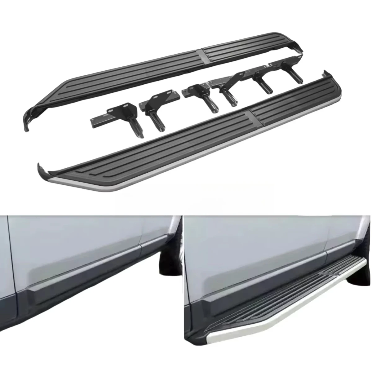 

For Discovery 3/4 Black Side Steps Rails Nerf Bars Running Boards