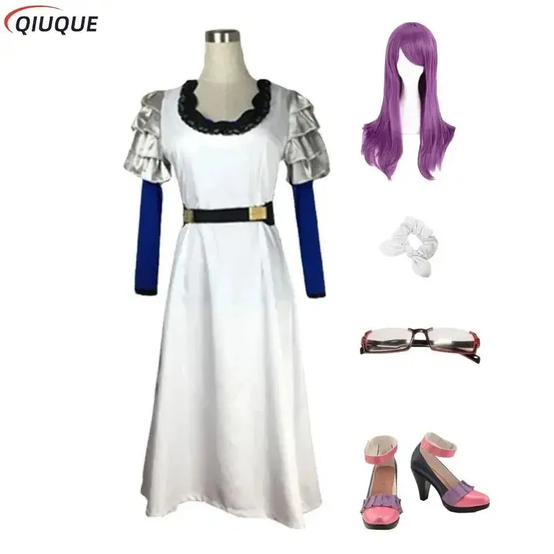Kamishiro Rize-Disfraz de Cosplay, peluca, gafas, banda para el pelo, zapatos, accesorios de vestido de manga larga, traje de Anime cómico para juego de rol